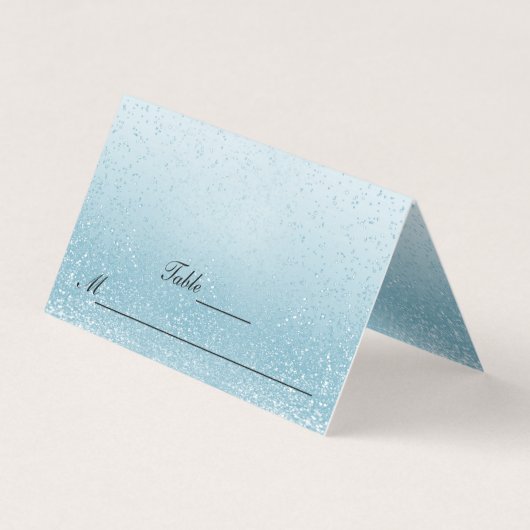 Baby Blue Glitter | Vette Kaarten (Voorkant)