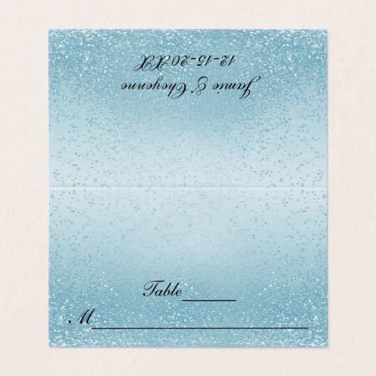 Baby Blue Glitter | Vette Kaarten (Buitenkant ongevouwen)