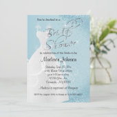 Baby Blue Glitter Vrijgezellenfeest Kaart (Staand voorkant)