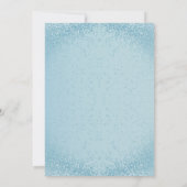 Baby Blue Glitter Vrijgezellenfeest Kaart (Achterkant)