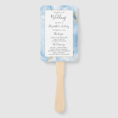 Baby Blue Gold Agaat huwelijksprogramma Handwaaier (Voorkant)
