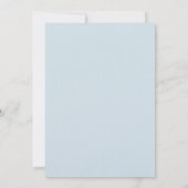 Baby Blue Gold Cross moderne typografie script Kaart (Achterkant)
