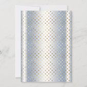 Baby Blue Gold Prince Baby Douche Uitnodigingen (Achterkant)