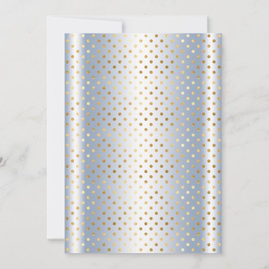 Baby Blue Gold Prince Baby Douche Uitnodigingen (Achterkant)