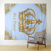 Baby Blue Gouden Prins Extra Groot Baby Achtergron Wandkleed (In Situ (horizontaal))