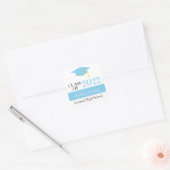 Baby Blue Graduation Party Favor Bedankt Labels (Envelop)