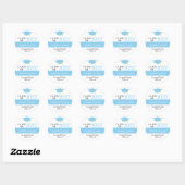 Baby Blue Graduation Party Favor Stickers (Vel)