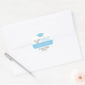Baby Blue Graduation Party Favor Stickers (Envelop)