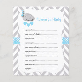 Baby Blue & Grey Elephant Baby shower - Vernissen Flyer