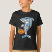 Baby Blue Halloween Shark Boo Boo Boo Funny Family T-shirt (Voorkant)