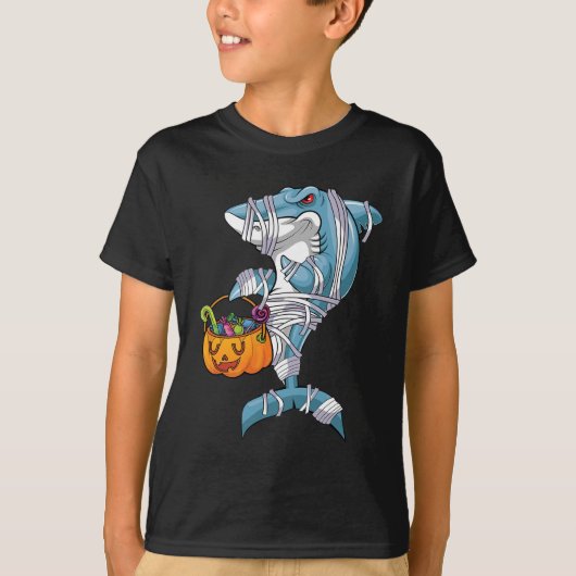 Baby Blue Halloween Shark Boo Boo Boo Funny Family T-shirt (Voorkant)