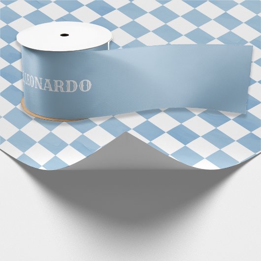 Baby Blue Happy Birthday For Boy  Satijnen Lint