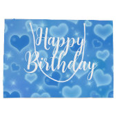 Baby Blue Happy Birthday Large Gift Bag Groot Cadeauzakje (Achterkant)