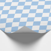 Baby Blue Harlekijn Cadeaupapier (Hoek)