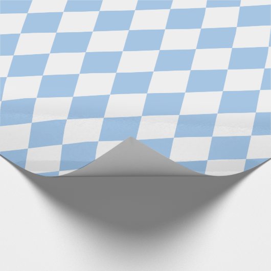 Baby Blue Harlekijn Cadeaupapier (Hoek)
