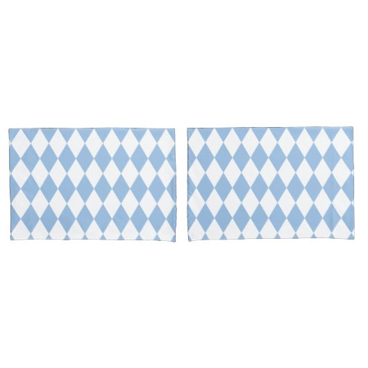 Baby Blue Harlequin Kussensloop (Voorkant-Set)