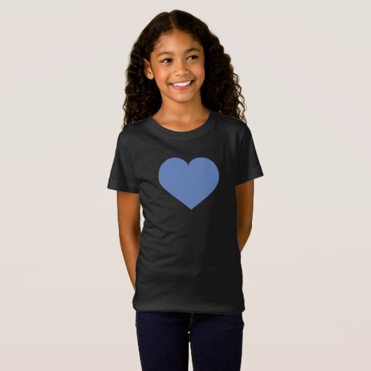 Baby blue hart t-shirt (Voorkant volledig)