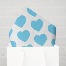 Baby Blue Harten Moderne Zoete Liefdesbriefjes Leu Tissuepapier