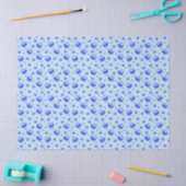 Baby Blue Harten Tissuepapier (Craft)
