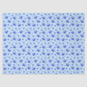 Baby Blue Harten Tissuepapier (Voorkant)