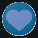 Baby Blue Heart Keramische Knop<br><div class="desc">Deze lade trekt een vormig babyblauw hart aan op een donkerblauwe achtergrond. Geweldig voor een babyjongetje.</div>
