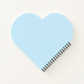 Baby Blue Heart Monogram Modern Feminine Notitieboek (Achterkant)