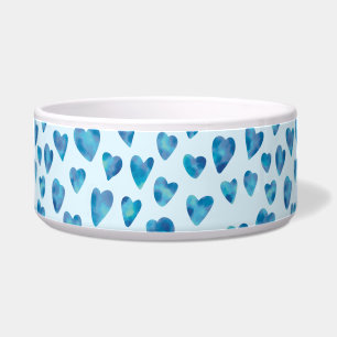 Baby Blue Heart Pet Bowl Voerbakje