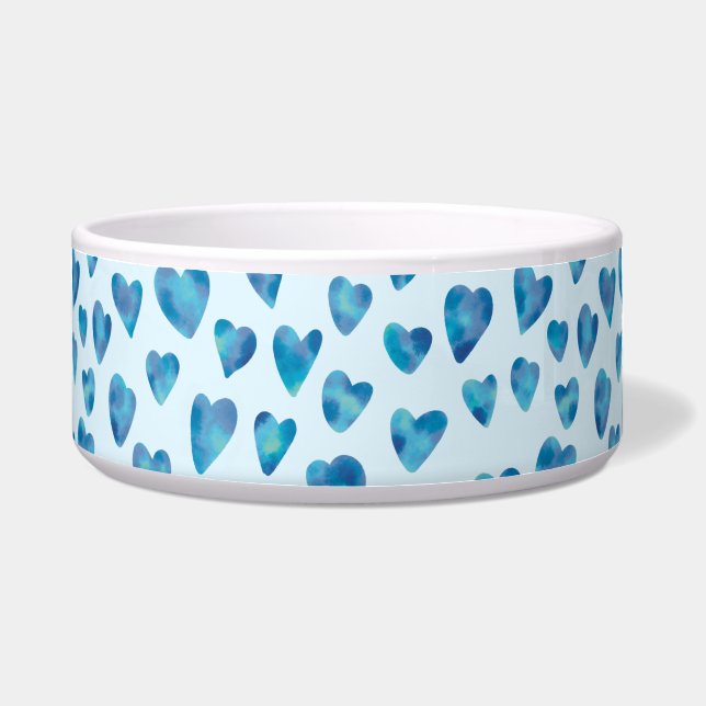 Baby Blue Heart Pet Bowl Voerbakje (Voorkant)