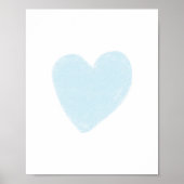 Baby Blue Heart Poster (Voorkant)