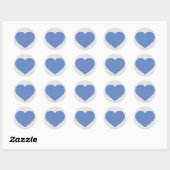 Baby Blue Heart Ronde Sticker (Vel)