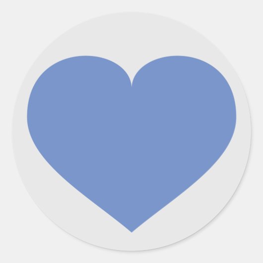 Baby Blue Heart Ronde Sticker (Voorkant)
