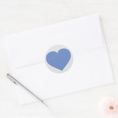 Baby Blue Heart Ronde Sticker (Envelop)