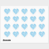 Baby Blue Heart Ronde Sticker (Vel)