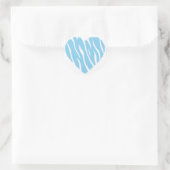 Baby Blue Heart Ronde Sticker (Tas)