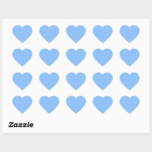 Baby Blue Heart Sticker (Vel)