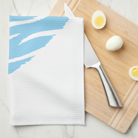 Baby Blue Heart Theedoek (Quarter Fold)