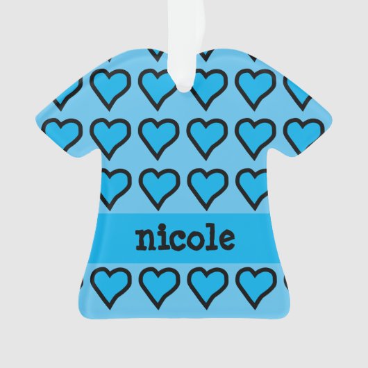 Baby Blue Hearts Ornament (voorkant)