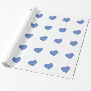 Baby Blue Hearts Wrapping Paper Cadeaupapier