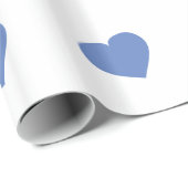 Baby Blue Hearts Wrapping Paper Cadeaupapier (Rol Hoek)