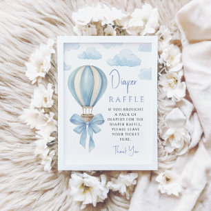 Baby Blue Heet Luchtballon Luier Raffle Jongens Sh Kaart