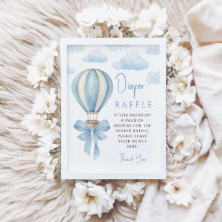 Baby Blue Heet Luchtballon Luier Raffle Jongens Sh Kaart