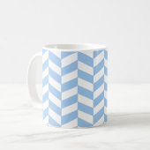 Baby Blue Herringbone Koffiemok (Voorkant links)