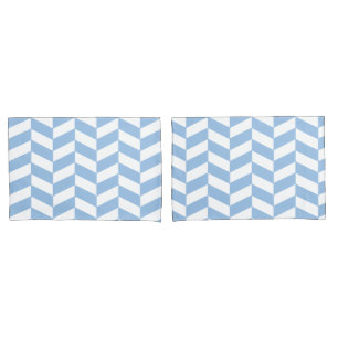 Baby Blue Herringbone Kussensloop