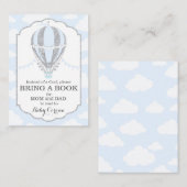 Baby Blue Hete Luchtballon Breng een Boek Kaart (Voorkant / Achterkant)