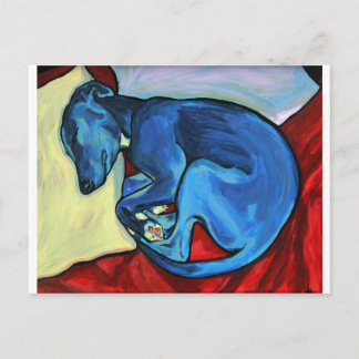 "Baby Blue"-hippetpuppy Briefkaart