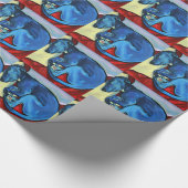 "Baby Blue"-hippetpuppy Cadeaupapier (Hoek)