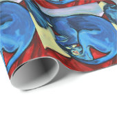"Baby Blue"-hippetpuppy Cadeaupapier (Rol Hoek)