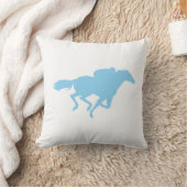 Baby Blue Horse Racing Kussen (Deken)
