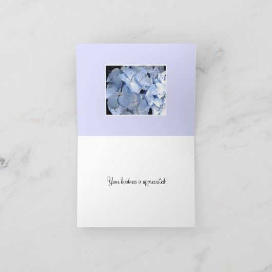 Baby Blue Hortensia Bedankt (Binnen)