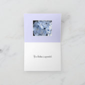 Baby Blue Hortensia Dank je wel Bedankkaart (Binnen)